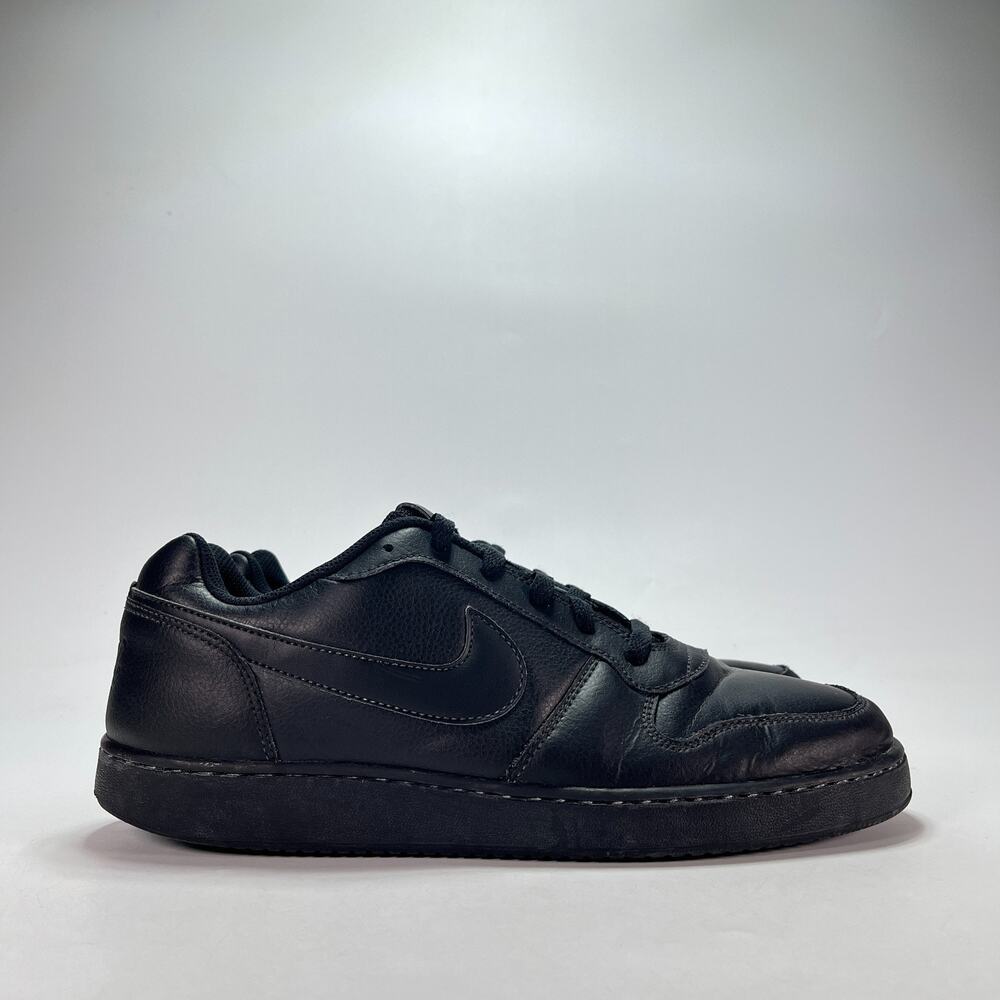 Nike Ebernon Low Triple Black Retro Casual Sneakers Shoes AQ1775-003 Men's Sz 12